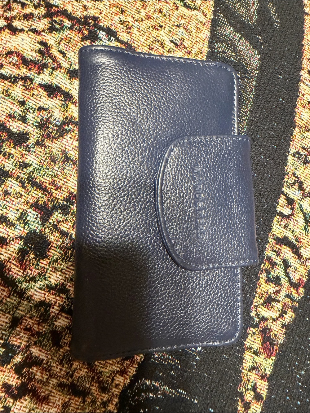 Navy Leather Bi-Fold Wallet - wanderers travel co